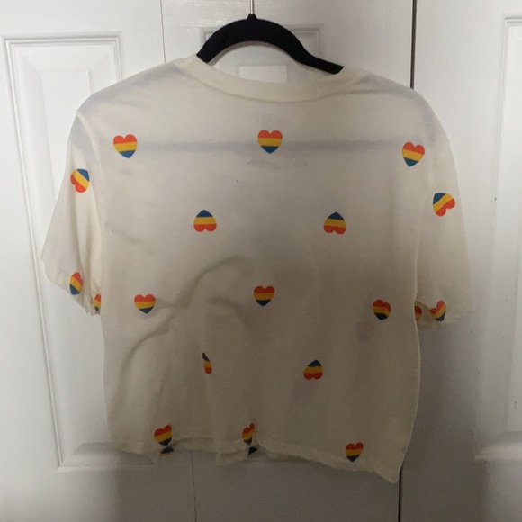 Heart patterned white tee - Picture 2 of 2